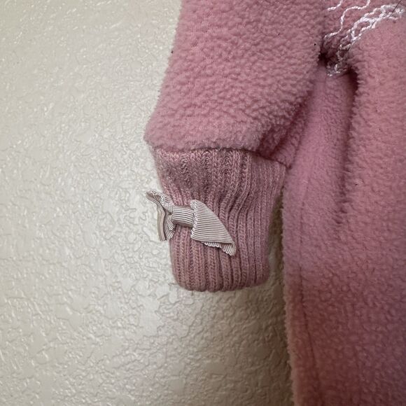 Vintage Fleece Infant Hooded One Piece Hartstrings 6/9 Months Girls - Picture 4 of 6